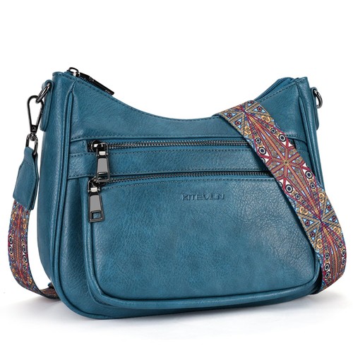 Crossbody Bags for Women Leather Purse Trendy Multi Pocket Shoulder Handbags