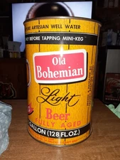 Old Bohemian Light Gallon Beer Can Minni-Keg EMPTY Hammonton New Jersey NiceCan 