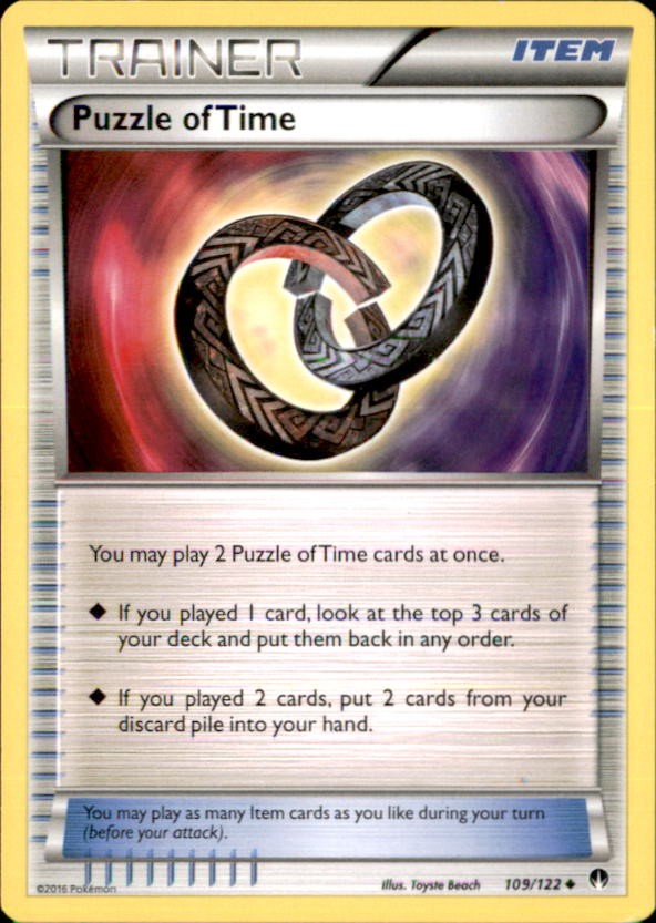 Pokemon Puzzle of Time 109/122 BREAKpoint Non-Holo 2 Card Lot  