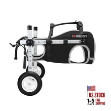 Dog Wheelchair for Back Legs,Adjustable Lightweight Aluminum Medium-Large BLACK