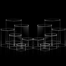 Jetec Hexagonal Jewelry Display Risers Hexagonal Market Display Risers Stands...