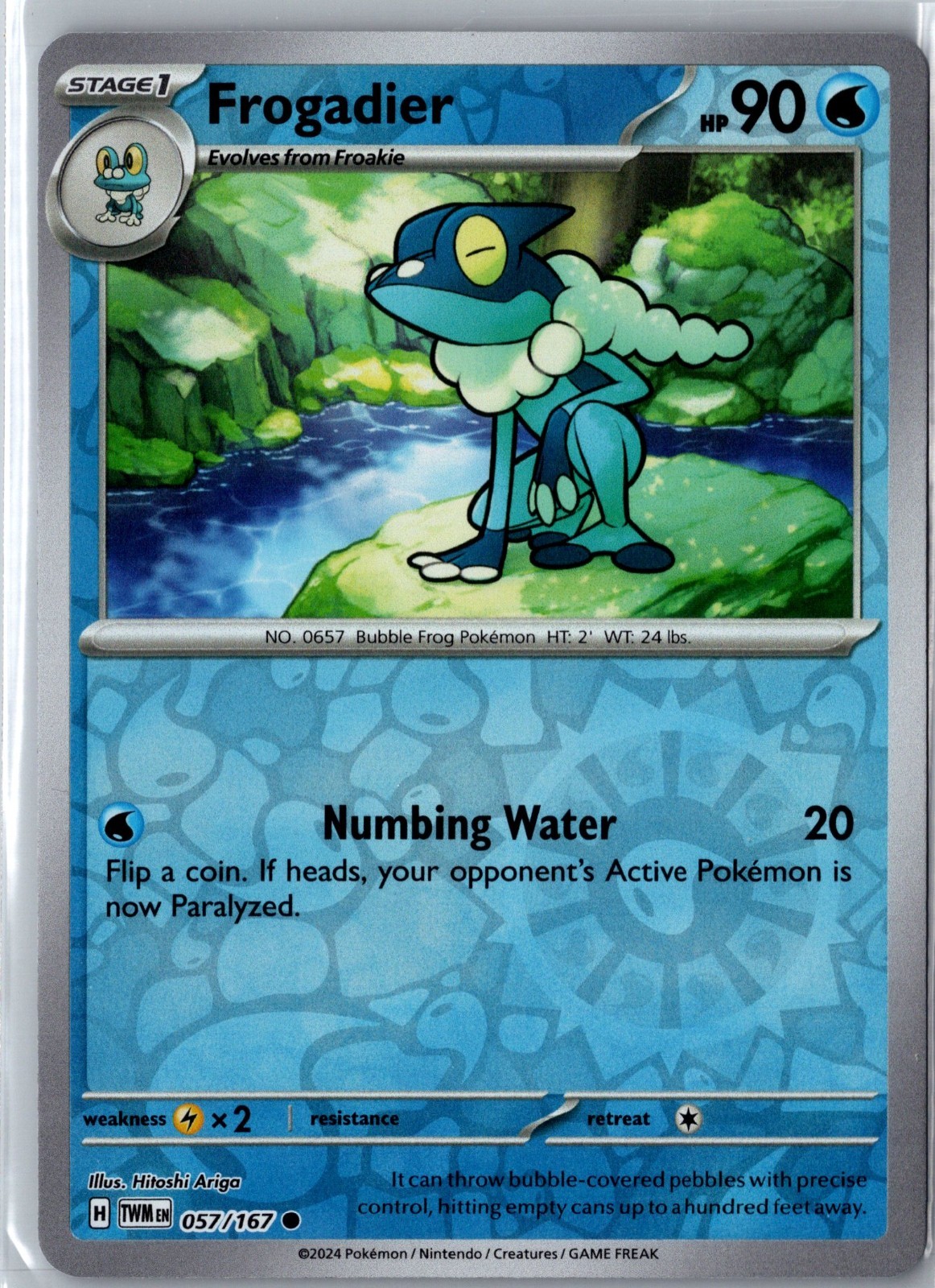 Frogadier 57/167 2024 SV Twilight Masquerade Reverse Holo Common NM