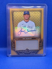 Jose Berrios 2022 Topps Triple Threads Auto Jumbo Relics Gold /25 Blue Jays