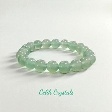 Green Aventurine Bracelet Natural Stones 10mm Beads Unisex Stretch Bracelet