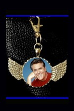 Chuck Woolery memorial Clip Purse Clip backpack clip Keychain Rhinestones