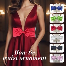 Elegant Detachable Bow Wedding Dress Decorations Bridal Belt Satin Accessories