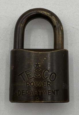 Wilson Bohannan Padlock 620 Tesco Power Department No Key