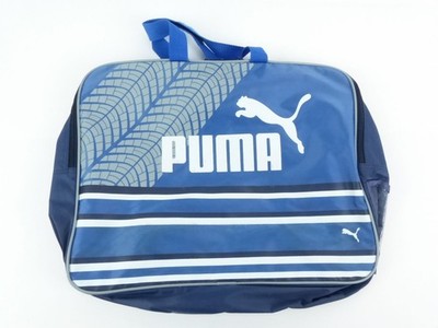 Puma unisex vintage Tasche blau/weiß Sporttasche Bag Nylon 43 x 35 cm (EB)