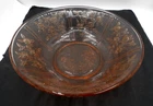 Vintage Federal Glass Sharon Cabbage Rose Pink 10” Serving Bowl - Depression