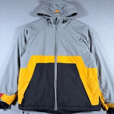 Vintage World Industries Outerwear Kids Ski Snowboard Jacket Grey Yellow Black L