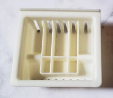 Vintage Barbie White Dish Drainer Drying Rack Dishes Cups Kitchen Meritus