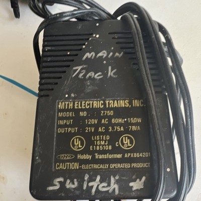 MTH Electric Trains Z750 Hobby Transformer 120V AC 150W Black Plastic APX864201