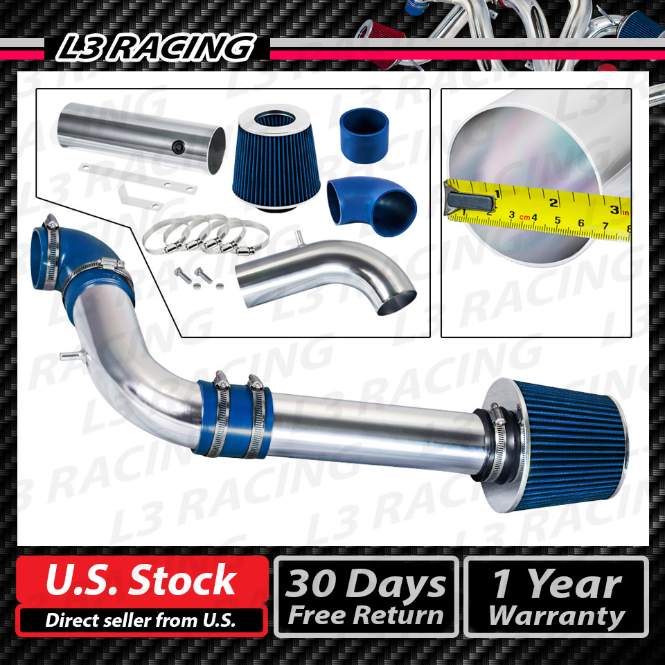 BLUE COLD AIR INDUCTION INTAKE KIT+DRY FILTER FOR 97-03 SONOMA SL/SLE/SLS 2.2L