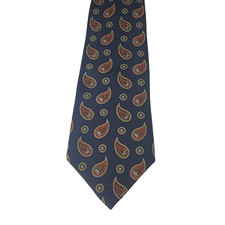 TOMMY HILFIGER Tie 100% Silk Blue Red Paisley Men's Necktie 58" x 4" MADE IN USA