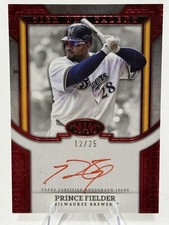 2024 Topps Tier One Talent /25 Red Autographs Prince Fielder #T1TA-PF Brewers