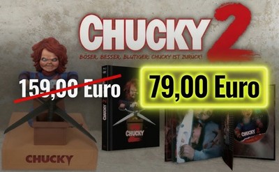 Chucky 2 Büste incl. Mediabook Blu-ray + DVD Limit Edition NEU OVP Orig. Karton