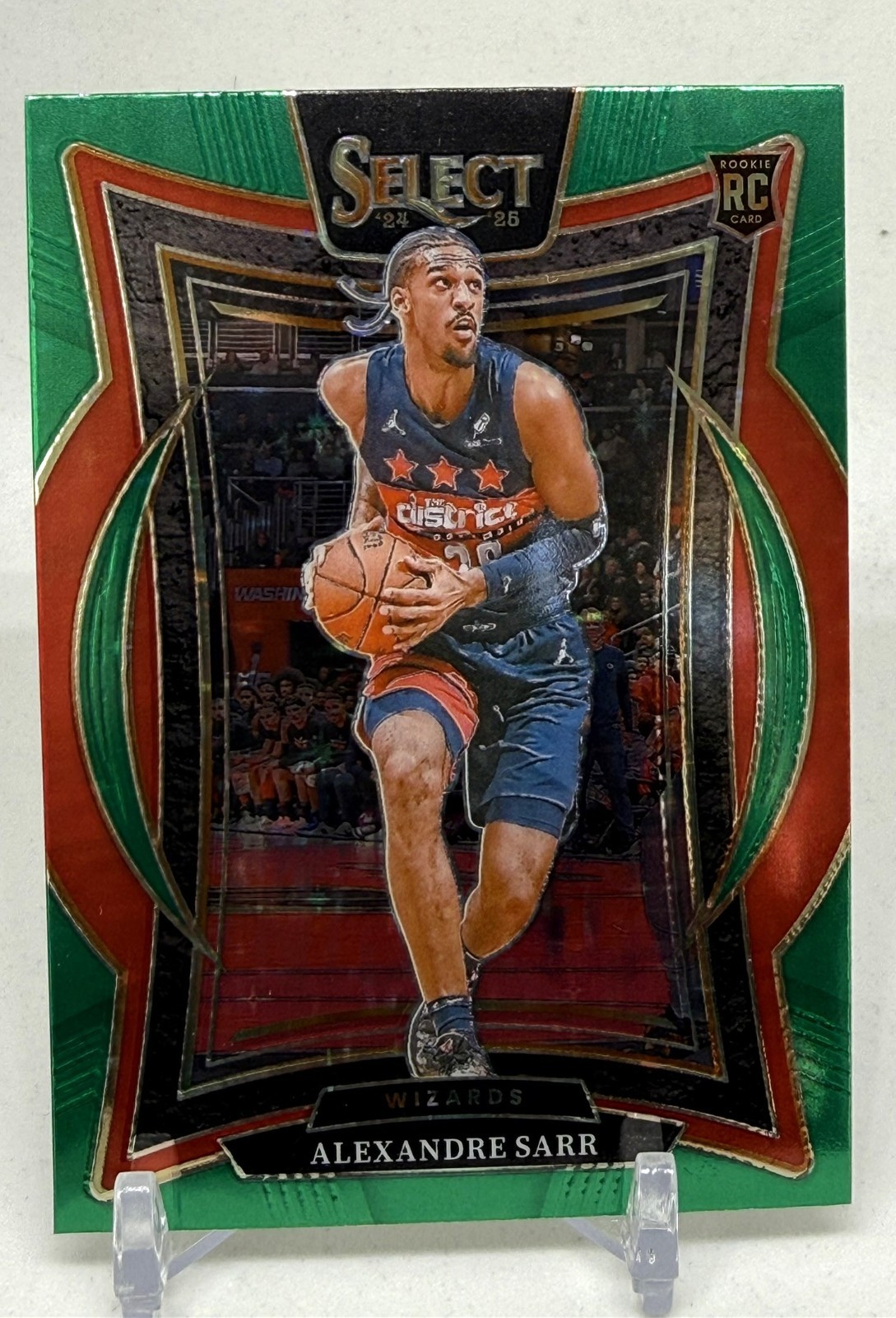 2024-25 Panini Select Concourse Alexandre Sarr #73 Green Stars Prizm Rookie RC