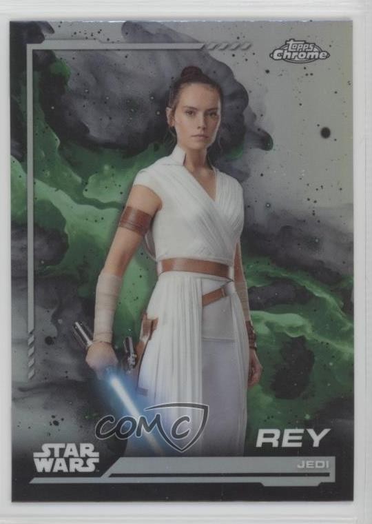 2024 Topps Chrome Star Wars Rainbow Refractor Rey #112 2s1