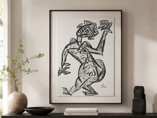 Louis Stettner (1922-2016) - Original Charcoal Drawing - Signed -