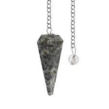 Kabamba Jasper Pendulum Crystal Stone, Faceted Pendulum Divination Tools