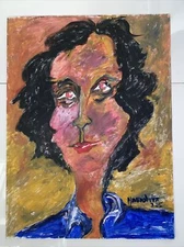 Portrait PAINTING LARGE IMPRESSIONIST ART ABSTRACT 24” X 18” Signed Original