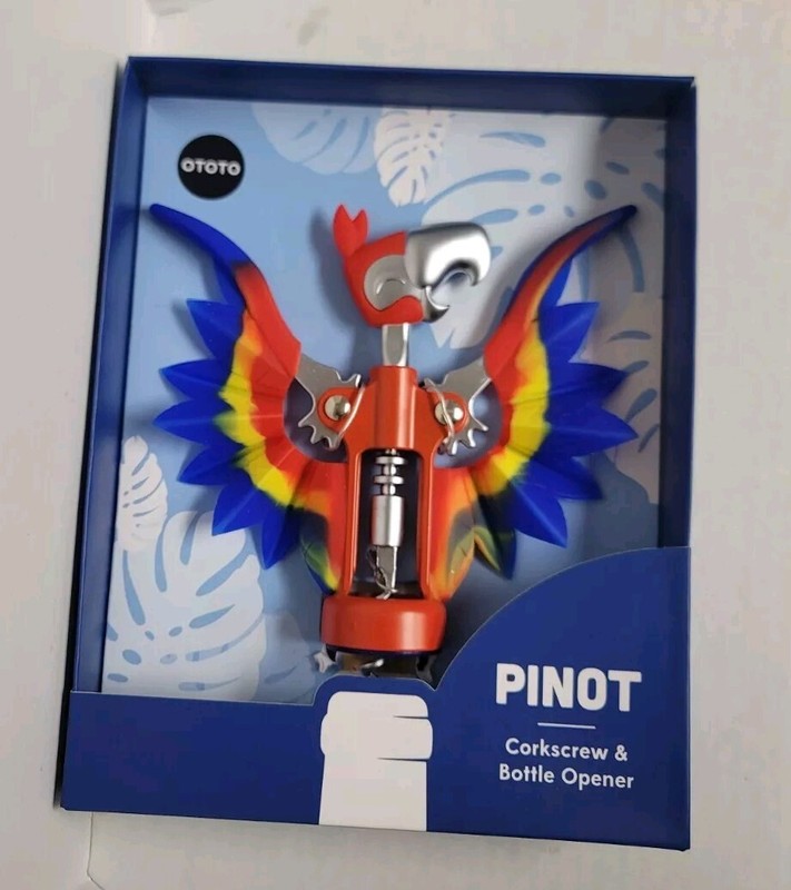 OTOTO PINOT CORKSCREW & BOTTLE OPENER PINOT THE PARROT BARWARE 