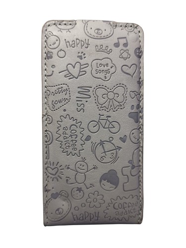 Leather Flip Case Mauve wth Embossed Motifs for iPhone 4/4S Overstock Item
