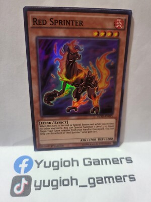 sprinter yugioh card Yu-Gi-Oh Red Sprinter 1st Edition HSRD Super Rare Light Played