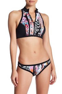 front zip bikini top