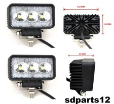 2x Luce Faro Lavoro Supporto e Profondità 3 Led 9W 12/24V Camion Camper Auto