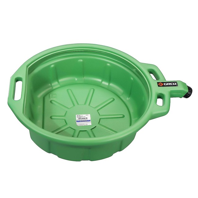 GROZ 41961 41/4 Gallon Portable Antifreeze Drain Pan with Spout Cap Green for sale online