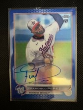 2022 Topps Chrome Blue Refractor Francisco Perez #RA-FP RC Rookie Auto 150/150