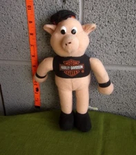 HARLEY-DAVIDSON motorcycle doll Road Hawg biker pig 1983 plush toy S&M oinker