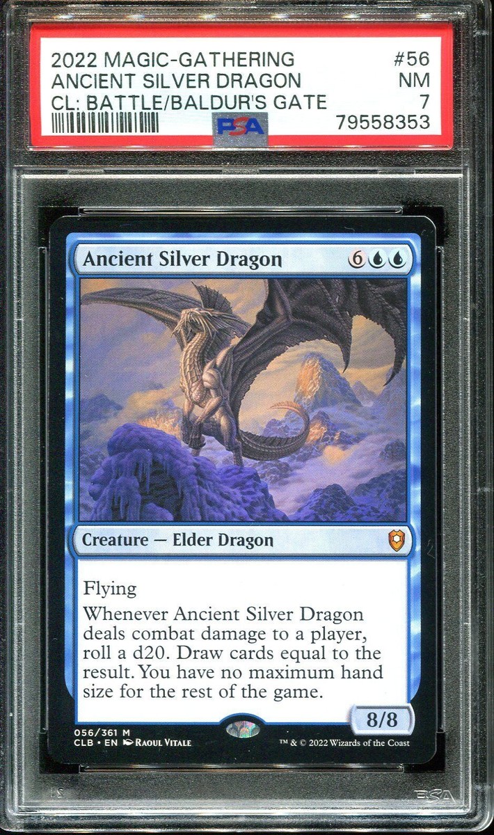 Ancient Silver Dragon PSA 7 Baldur's Gate CLB MTG NM 56 | eBay