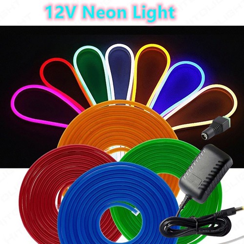 12V 5M LED Neon Flex Lights 3528 Waterproof Light Strip Flexible Bar Sign Lamp - Picture 3 of 29