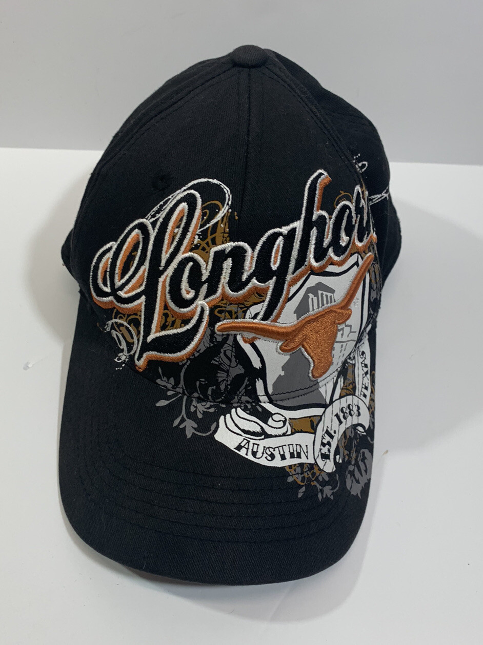 Texas Longhorn Baseball Cap Hat Black/Orange The Supr… Gem