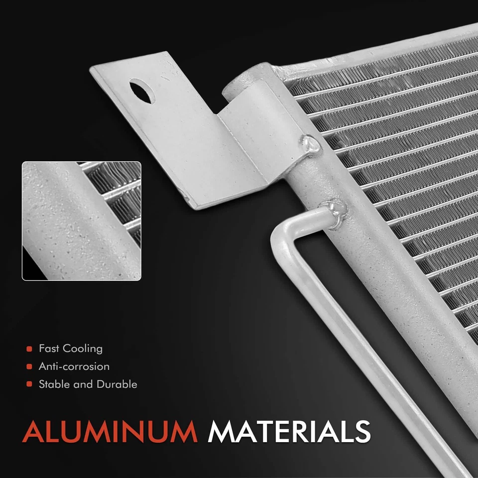 Condensador de aire acondicionado con soporte para International Harvester 2554 4400 5000 8200 9400 Foto 3 de 4