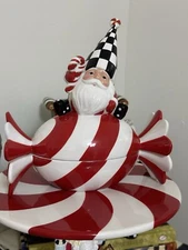 Mackenzie Childs Peppermint Candy Dish