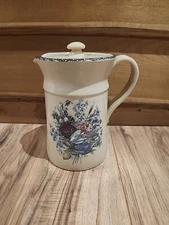 Home Garden Party Floral Pitcher With Lid Handmade 2002