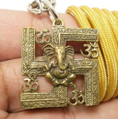 GANAPATI VINAYAKA GANESH GOD GANESHA PENDANT NECKLACE DEITY AUM OM HINDU AMULET