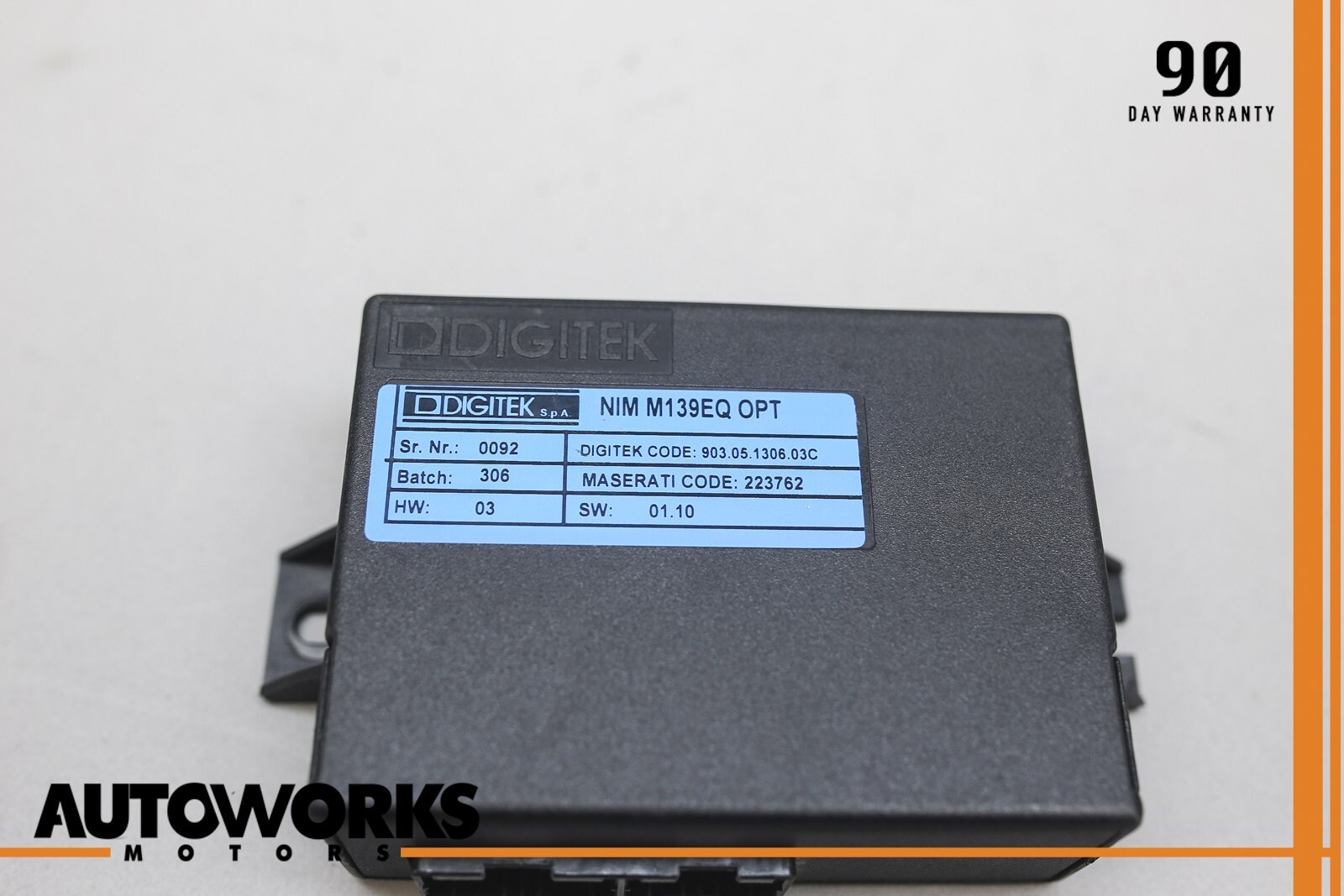 03-08 Maserati Quattroporte M139 Top Roof Control Module OPT 223762 OEM