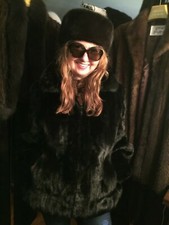 Chicago Fur Mart Size L.classic Unisex Brand New Ranch Mink Bomber Jkt. $6000.00