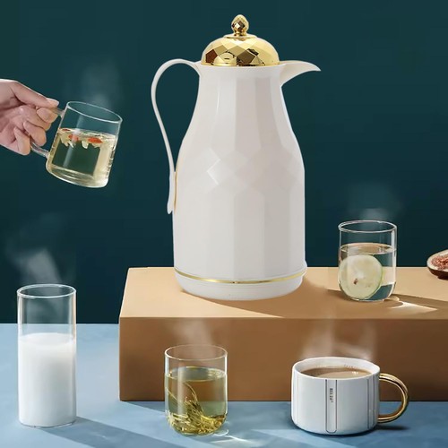 Caffettiera Plastica 1 L Multicolore Moderna Thermos Solida Facile da Riempire Isolante - Foto 4 di 9
