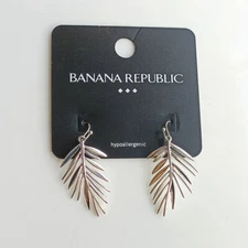 New Banana Republic Leaf Drop Earrings Gift Fashion Women Jewelry 2Colors Chosen