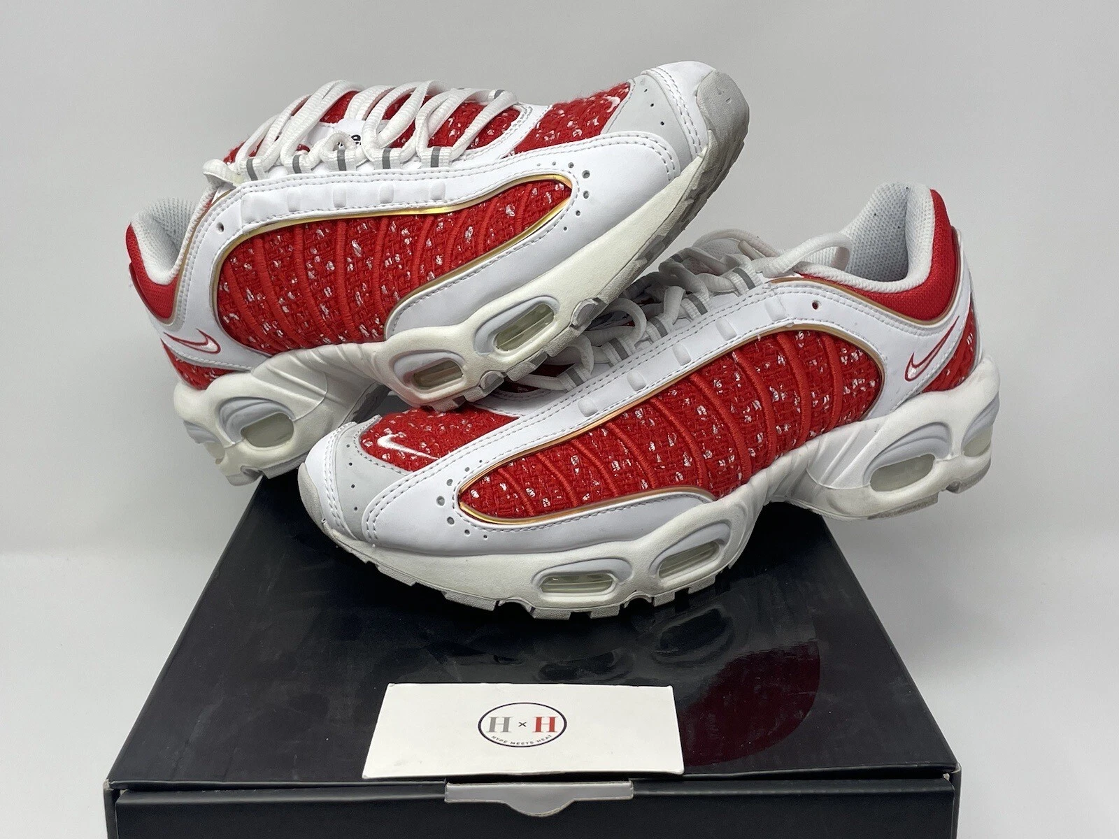 Air Max Tailwind 4 Supreme University rouge taille 10 authentique rare rouge blanc 