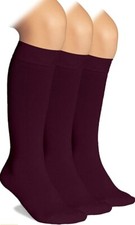 Hugh Ugoli Knee High Bamboo Socks for Girls Boys and Toddlers, Solid Color Long