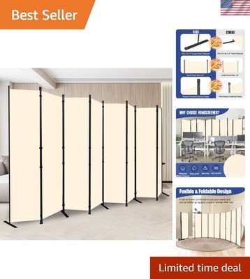 Room Divider and Folding Privacy Screens 8 Panel, 14.67 Ft Wide Partition Roo...