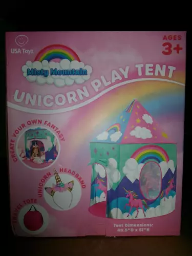 Unicorn Popup Tent for Kids, girls Indoor and Outdoor Playhouse Unicorn Tent NEW