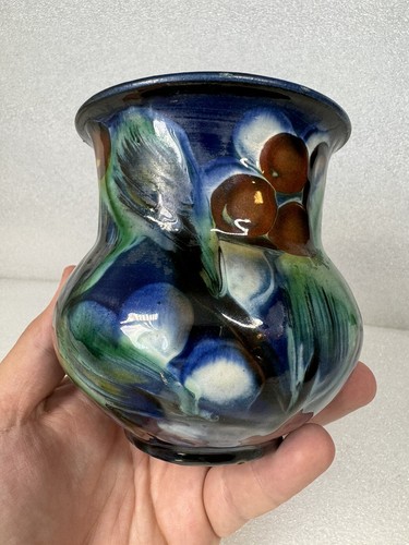 Herman Kahler Danish Art Deco Studio Pottery Vintage Berry Vase 1920-1940 - Picture 3 of 22