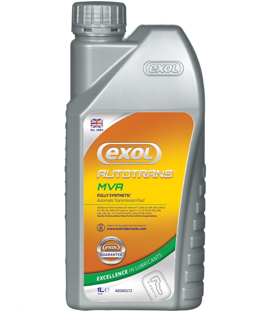 EXOL A036 AUTOTRANS MVA FULLY SYNTHETIC AUTOMATIC TRANSMISSION FLUID 1 LITRE